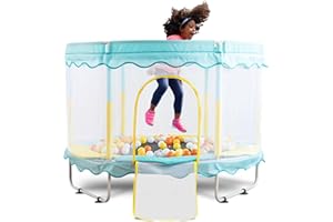 FOXSPORT Trampolin Indoor mit Netz, Hüpfpolster, Randabdeckung und für Kinder ab 2 Jahren - Kinder Gartentrampolin - Mini Jumping Trampolin Kinder, Sichere Trampolin Outdoor klein
