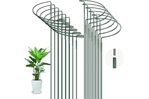 OFFCUP Estacas Soportes para Plantas, 12PCS 30x60cm Tutor Plantas, Reutilizable Metal Semicirculares Soportes para Plantas, Soporte para Plantas de Jardín para Flores Rosa Tomates Trepadoras Arbusto