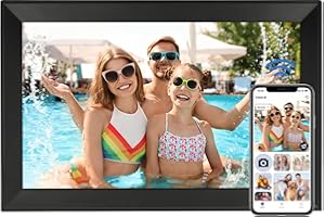 FUNCARE Digital Photo Frame 15.6 Inch WiFi Electronic Picture Frame with FHD Touchscreen, 32GB Storage, Easy to Share Photos and Videos via APP, Wall Mountable