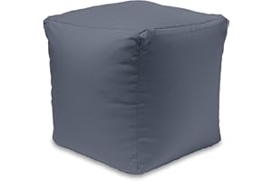 Home Sweet Home UK 100% Waterproof Cube Bean Bag Footstool Modern Square Pouffes for Living Room Large Cube Plush Pouffe Footstool For Indoor & Outdoor Stylish & Durable Square Beanbag Pouffe Stool