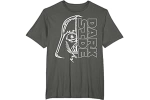 Star Wars Darth Vader Half Dark Side Outline Camiseta