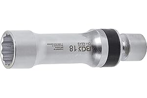 BGS 6849 | Douille articulée à bougie douze pans avec ressort de retenue | 18 mm