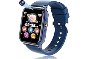 clleylise Kids Smart Watch - Upgrade Kids Smartwatch with 26 Games, HD Camera, Music, Alarm Clock, Pedometer (Blue)