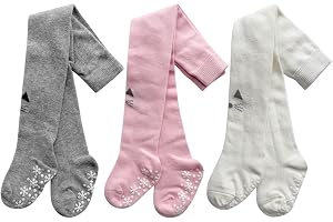 XPXGMT 3-pack halkfria baby flickor tights nyfödda flickor leggings för spädbarn bomull småbarn flickor tights 0-2 år