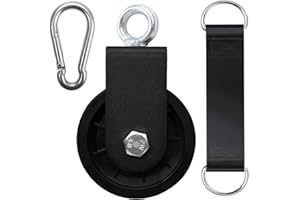 FAVUIT Cable Pulley Wheel 360 Degree Rotation Fitness Lifting Blocks Silent Smooth Detachable Roller Lifting Wheel Lat Pulldown Cable Pulley System Machine Attachment For Home Gym Pulley Clothes Airer