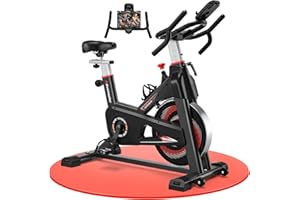 Advamsoler Exercise Bike for Home Gym Use, Indoor Cycling Spin Bike with App LCD Display & Tablet Holder, Quiet Stationary Bike for Fitness Cardio Workout