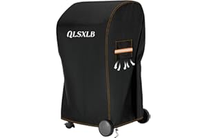 QLSXLB Funda Barbacoa Exterior Impermeable, Resistente Tela 600D Oxford Cubierta BBQ Gas 77x70x110cm, Funda Protectora de Parrilla Universal Anti-Viento/Anti-Polvo/Anti-Humedad Negro