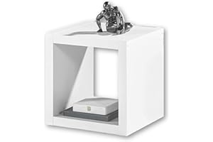 ‎STELLA TRADING STYLE Modernes Würfelregal Weiß, ideal für Faltboxen - Praktisches Raumteiler Regal mit offenen Fächern - 41 x 41 x 38 cm (B/H/T)