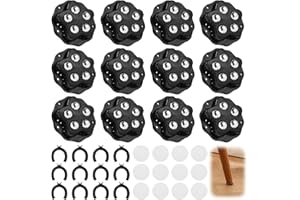 Vuxava Möbelrollen flach 12 Stück - Kugelrollen für Möbel Schwerlast 300kg, 360° drehbare Möbelrollen klein, selbstklebend & Schraubenmontage, Möbelrollen für Sofa, Schrank, Küchengeräte