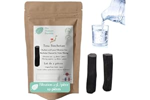 Ma Maison Durable | Binchotan Charbon Actif Eau x2 pcs | Filtration 2.5L/Bâton | Filtre Purificateur eau naturel | Authentique Binchotan de Tosa Bio | Charbon de Chêne Ubame | Idéale pour carafe