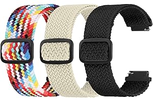 Ecogbd Elastic Nylon Replacement Strap 16mm 18mm 20mm 22mm, Quick Release Watch Straps, Soft Fabric Adjustable Breathable Sport Strap Women Men