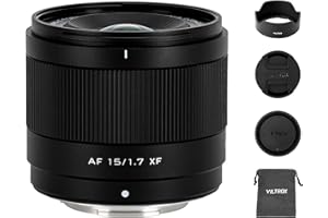 VILTROX AF 15mm F1.7 Obiettivo per attacco Fuji X, obiettivo a focale fissa APS-C con ampia apertura f/1.7 compatibile con fotocamere Fuji X-Mount X-A1 X-E1 X-M1 X-Pro2 X-Pro3 X-S10 XT30II X-H2S
