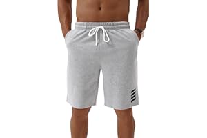 Vortewind Kurze Hosen Herren Sweatshorts Herren Baumwolle，Sommer-Sportshorts mit Taschen & elastischem Bund für Casual ，Jogging ，Training