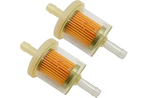 ADMYGO 2 PCS Inline Fuel Filter, Universal for 8mm Fuel Lines, Suitable for Cars, Quad Bike, Motorcycle, Lawnmowers, Generators, Forklifts & More
