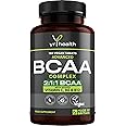 Vegan BCAA Tablets 1500mg - 2:1:1 BCAAs Branch Chain Amino Acids L-Leucine, L-Isoleucine, L-Valine with Vitamin B6, C & B12-180 Tablets not Capsules - Made in The UK by YrHealth