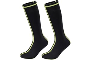 TINAYAUE Unisex Extra Long Wetsuit Stocking Neoprene Diving Long Socks Thermal Snorkeling Surfing Water Sports Legging Foot & Leg Protection Scuba Socks for Swimming Sailing Kayaking
