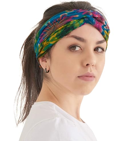 Bandeau Cheveux Homme Et Femme 100% Lin Naturel - Serre-Tête Élastique Bandana Sport Yoga Mode Large
