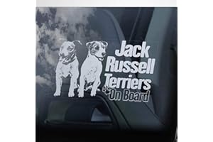 BYRON HOYLE Autoaufkleber Jack Russell Terrier on Board Russel JRT Hundeschild Aufkleber Auto Aufkleber Vinyl Aufkleber Fenster Aufkleber Stoßstange Aufkleber