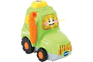 Vtech TUT TUT Baby Flitzer - Trecker – Spielzeugauto mit Musik, aufleuchtender Taste, spannenden Sätzen und Geräuschen – Für Kinder von 1-5 Jahren, Grün/Orange/Gelb
