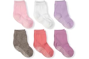 LA Active Non Slip Grip Ankle Boys and Girls Socks for Babies Toddlers and Kids