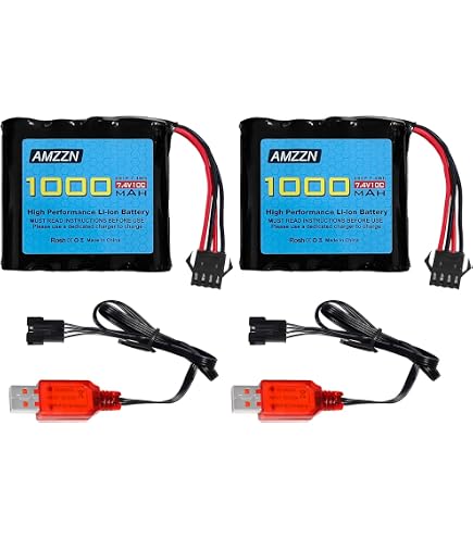 2Pcs 7.4V 1200mAh Li-ion Battery Replacement for Remote Control Car Huina 1575 e