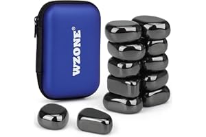 Wzone 12 Stück Hämatit Magnete, Irregulär Steine Magnete Kühlschrank Magnete für Zuhause Küche Büro Magnetisch Schach Spiel