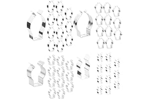 Innovess 48PCS Tool Clips for Shed, Spring Terry Clips Assorted Heavy Duty Tool, Wall Mounted Metal Spring C-Lips for Hanging Tools, Garden to-ol Hooks for Shed, Brooms, Rakes & Pipes