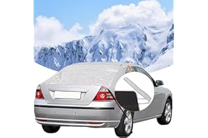 VADO VLTRA Housse de pare-brise de voiture, 140 x 80 cm, protection contre la neige, la neige, le soleil avec 2 crochets élastiques, 4 aimants, housse de protection contre le givre pour camion, SUV,