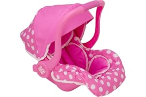 Dolly Tots Dolls Car Seat | Comfort Carry Along Chair | Baby Doll Travel Car Seat With Storage | Integrated Strap Fits Dolls up to 45cm | Prams, Pushchairs and Dolls Accessories | Ages 3+