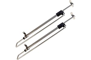 Gedotec Porte Cintres - Porte Manteau Mural Extensible en Acier Nickelé, Aluminium et Plastique - PRIMUS - Longueur 350mm - Tringle à Vêtements Coulissante, Guide Lubrifié - Charge 6 kg - 1 Pièce