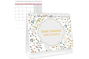 MOSEEM Desk Calendar 2026 - Calendar 2026 UK, Monthly Desktop Calendar (Jul. 2026 - Dec 2026), Standing Flip 2026 Desk Calendar Month to View, Twin-Wire Binding, for School Office Home-Simpify