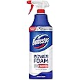 Domestos Power Foam Arctic Fresh Toilet & Bathroom Cleaner Spray sprays upside down & eliminates 99.99% of germs* for cleaning inside the toilet & around the bathroom 650 ml
