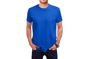 Love My Fashions Men's Round Neck Short Sleeves Plain T-Shirt