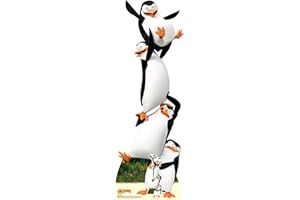 Star Cutouts Ltd SC969 pingwiny Madagaskar Topsy Turvy, karton, wielokolorowy, 160 x 57 x 160 cm