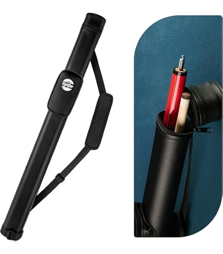 Coque Rigide Riley Pour Queue De Billard 3/4 Avec Rallonges - Étui Luxe Noir Coque Rigide Riley Pour Queue De Billard 3/4 Avec Rallonges - Étui Luxe Noir
