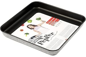 HOME Forma do pizzy z nieprzywierającą powłoką Salt Peper Saltpepper 35X35 zapiekanka, aluminium, wielokolorowy, 35x35x4,5 cm