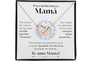 SOFIA FERRER Regalo Dia De La Madre, Collar Plata 925, Dia De La Madre Regalos Originales, Colgante Corazones Plata De Ley, Ideas De Regalo Para Mamá, Regalos de Cumpleaños Mamá, Navidad