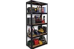 DIVCHI 5 Tier Storage Rack Heavy Duty Shelving Aluminium Garage Shelves Heavy Duty Shed Storage Racking Shelf For Warehouse W
