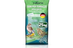 Eggersmann volaris TerrassenMix 25 kg – mangime per uccelli selvatici senza guscio, miscela di grani per un'alimentazione senza gusci tutto l'anno