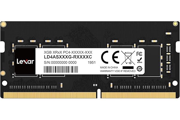 Lexar SODIMM RAM DDR4 8GB, 3200 MHz Memoria RAM, 260-Pin SO-DIMM PC Memoria , SODIMM para Portátil, SO-DIMM de alto Rendimiento, Memoria para Ordenador Portátil (LD4AS008G-B3200ASST)