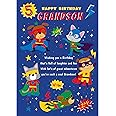 Old English Co. Grandson 5th Birthday Card Boy - Age Five - Dinosaur Birthday Card For Son - View #7