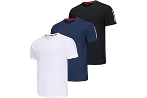 Djtnzdm Men's Activewear T-Shirts Breathable Dry Fit Running T Shirts for Men Short Sleeve Sport Gym Training Tee Tops