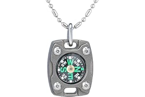 ‎MECARMY MecArmy Taschen Survival Kompass, Präzisionsnavigation mit Leuchtzifferblatt, wasserdichter Mini-Kompass mit Halskette – Ideal für Schulabschluss, Geburtstage, Outdoor-Wanderungen & Abenteuer