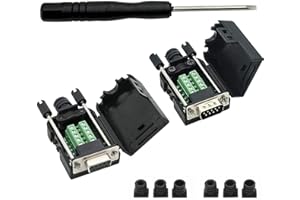YIOVVOM Connecteur DB9 (connecteur mâle et connecteur femelle).