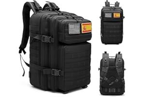 unycos - Mochila Táctica Militar【45L】 Sistema Molle, Tela Oxford 900D Resistente, Bolsillos para 3 Días de Emergencias, Caza, Senderismo, Viaje, Crossfit, Gimnasio, Actividades al Aire Libre