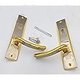 Villa MSM European interior wooden Mute Door handle key with lock