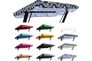 ‎SILUK SILUK Universal Sonnendach für Hollywoodschaukel Dach-Plane für Garten-Schaukel Dachplane Ersatzdach (Blume - rosa)