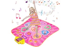 Zookao Tanzmatte Kinder Spielzeug ab 2 3 4 5 6 7 8 Jahre Mädchen Junge, Geschenk Musikinstrumente für Kinder ab 2-8 Jahr Keyboard Klaviermatte für Kinder 2-8 Jahr Kinderspielzeug Musikmatte Tanzmatte