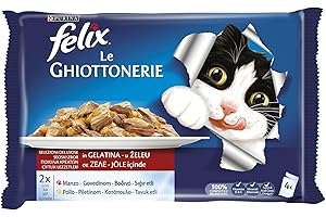 Felix Multipack Sığır Etli ve Tavuklu Yetişkin Yaş Kedi Maması 4x85gr