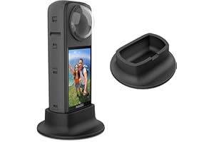 FloraVigo Insta 360 X4 uchwyt na akcesoria Insta360 X4, stały stojak Insta 360 X4 z silikonu, stabilne biurko, antypoślizgowy i odporny na upadki, 1 (okrągły)